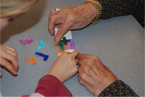 Wiskunde meetkundige puzzel